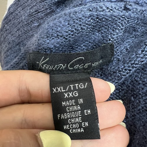 Kenneth Cole New York Cozy Open Cardigan Indigo Blue Size XXL - Picture 9 of 10