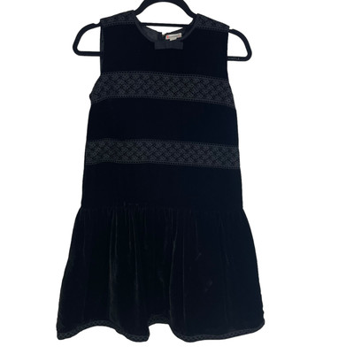 Crewcuts Velour Lace Black Sleeveless Dress Girls 14