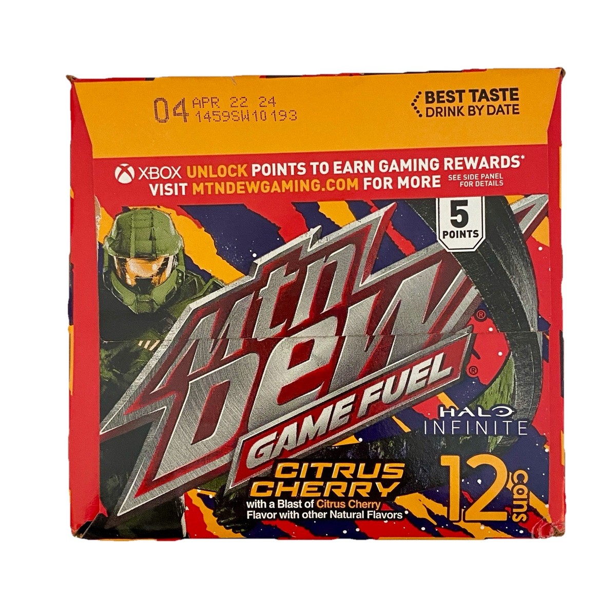 MTN Dew Game Fuel CITRUS CHERRY 12 Pack HALO INFINITE Expired For