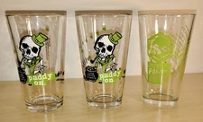 Lot of 3 Iron Horse Brewery Pint Glasses Irish St Patrick’s Day Beer