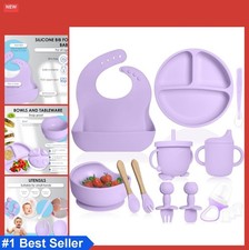 Silicone Baby Feeding Set 11 Piece Suction Plate Spoons Bowl Utensils Pacifier