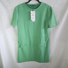 Zara Kelly Green Shift Dress Size M