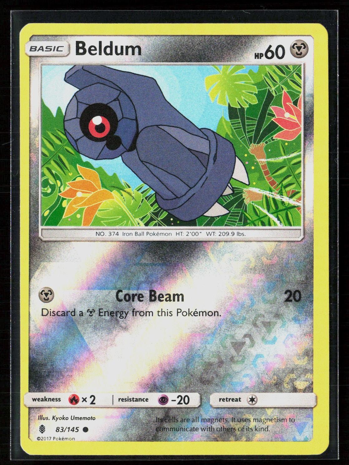 Beldum 83/145 Common Reverse Holo Guardians Rising Pokemon LP
