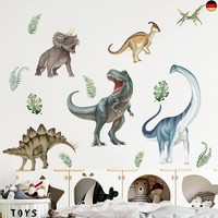 Decalmile Wall Tattoo Dinosaur Wall Sticker Dino Animals Children's Wall
