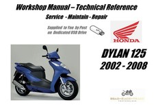 Honda DYLAN125 DYLAN 125 Service Repair Workshop Manual USB 2002 - 2008