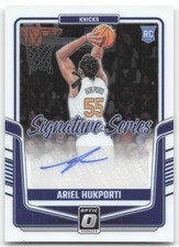 Ariel Hukporti Rookie 2024-25 Donruss Optic Auto Signature Series Knicks