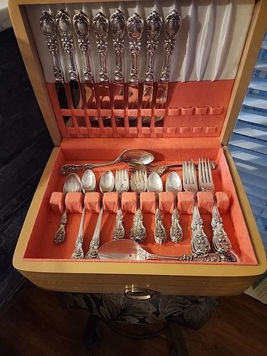 Reed And Barton Francis 1st Sterling Flatware Old Mark 44pcs 65 Ounces