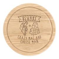 Beware VerrüCkte Mac Und KäSe Mann Rund Zerkleinern Brett Lustig Essen Liebhaber