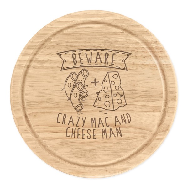 Beware VerrüCkte Mac Und KäSe Mann Rund Zerkleinern Brett Lustig Essen Liebhaber-image