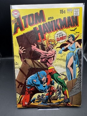 The Atom and Hawkman #45, DC Comics, 1969 Joe Kubert LAST ISSUE F-VF