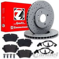 Zimmermann Sport Bremsscheiben 350Mm + BelÄGe Hinten Passend FüR VW Touareg CR