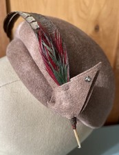 1950s Brown Wool Felt Hat With Pheasant Feather