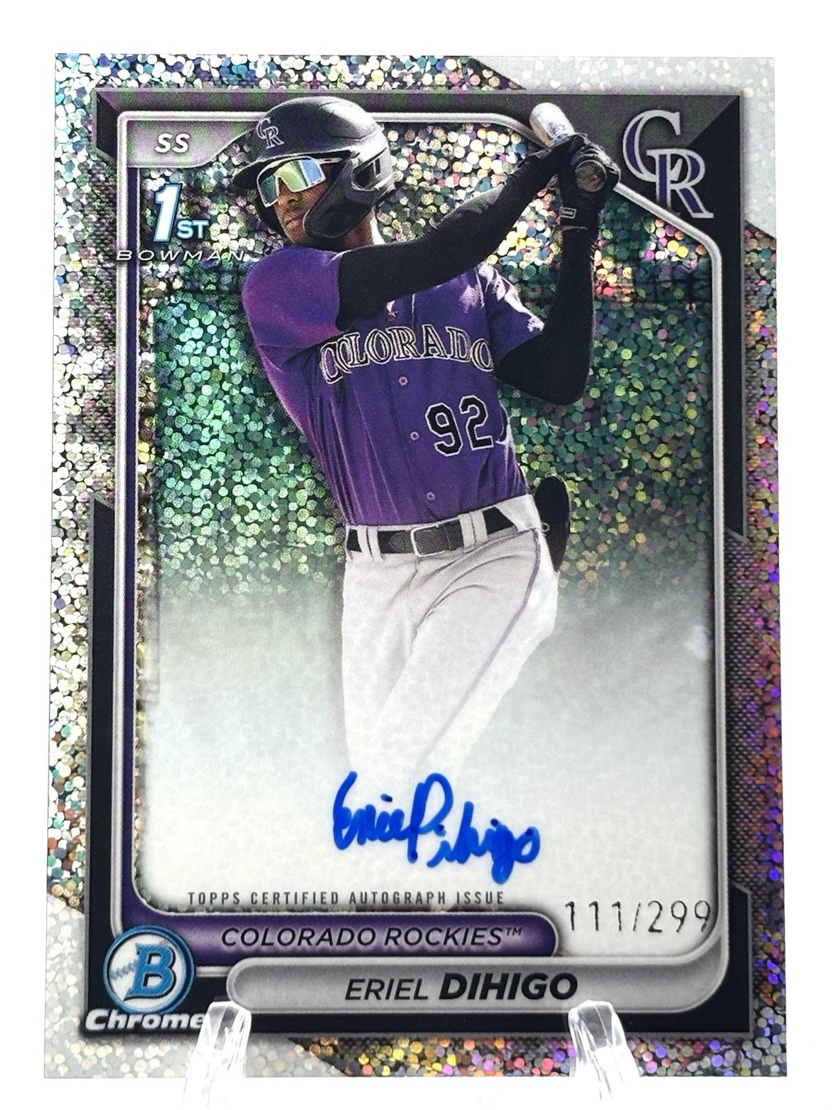 2024 Bowman Chrome Prospects Eriel Dihigo /299 1st Auto Speckle (RC) #CPA-ED