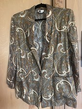1980  s First Option Ladies Blazer A tract Paisley Like Print Size Small