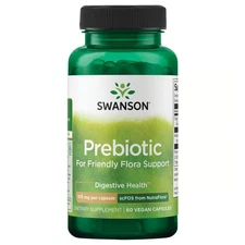 Swanson Prebiotic for Friendly Flora Support 375 mg 60 Veggie Capsules
