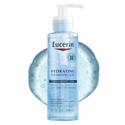 Eucerin Hydrating Cleansing Gel, Daily Face Wash and Makeup Remover Formulated