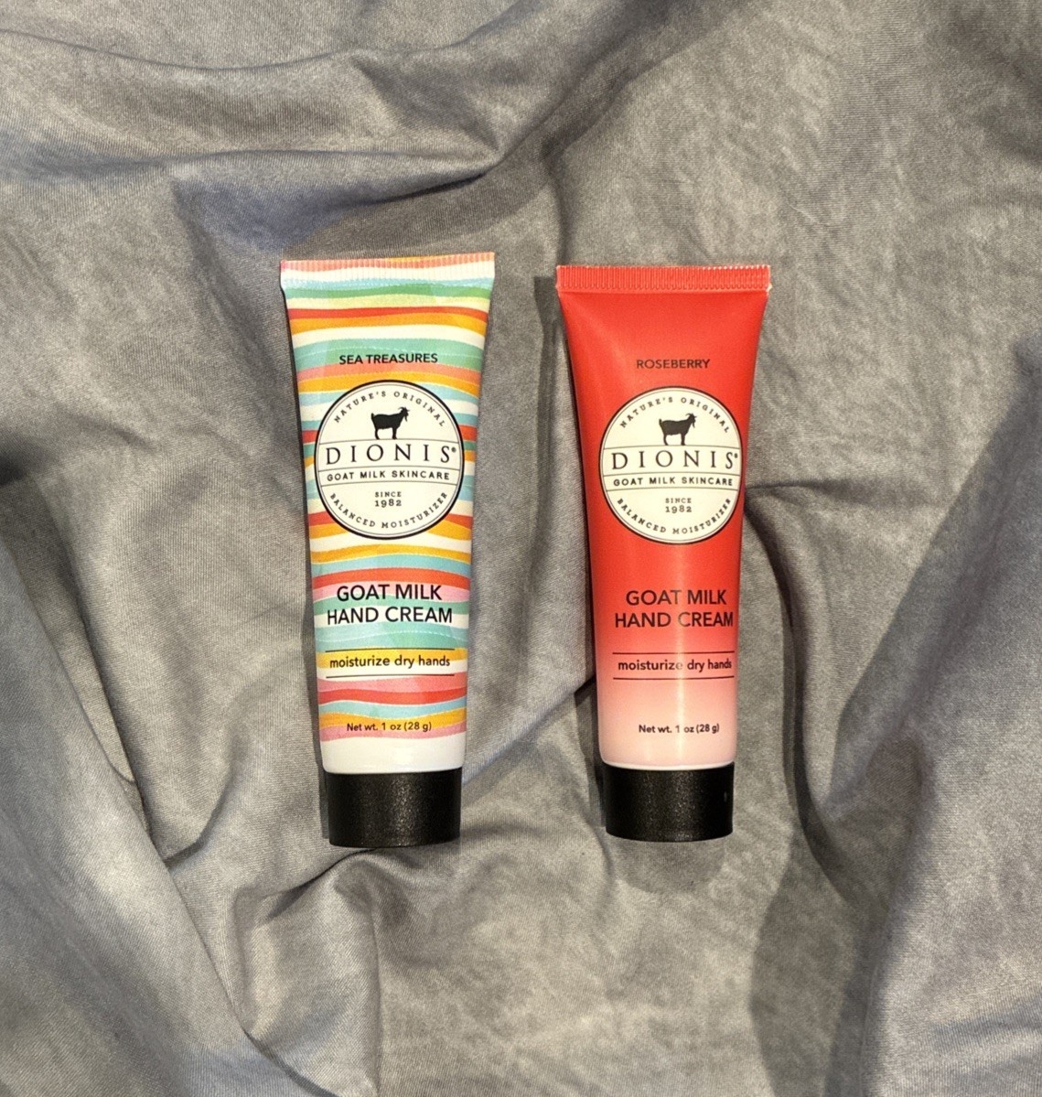 2 DIONIS Goat Milk Hand Body Cream Sea Treasures Roseberry Moisturize Lotion