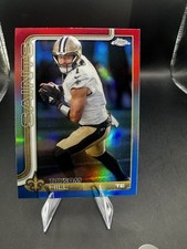 Taysom Hill 2025 Topps Chrome Football #222 Red White and Blue Refractor Saints