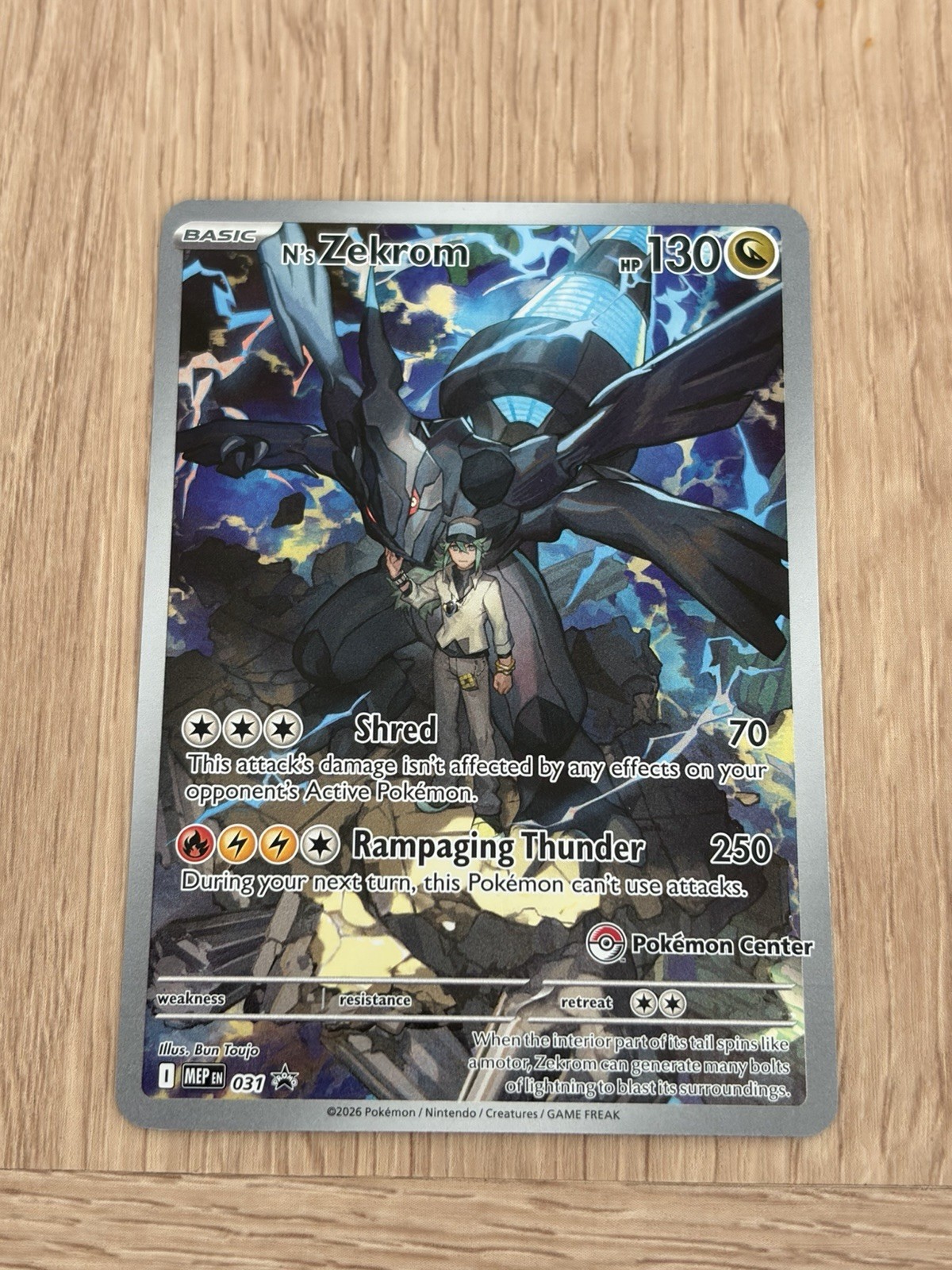 N’s Zekrom 031 Pokemon Centre Stamped Black Star Promo Ascended Heroes ETB