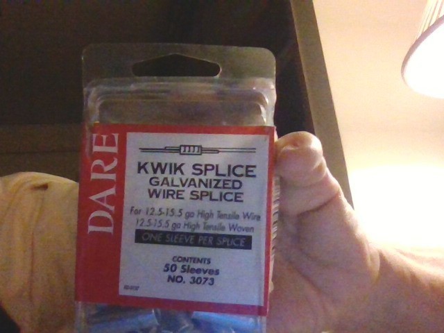 50 PACK DARE Kwik Splice Galvanized 12 1/2 15 1/2 GA High Tensile Barb Wire 3073