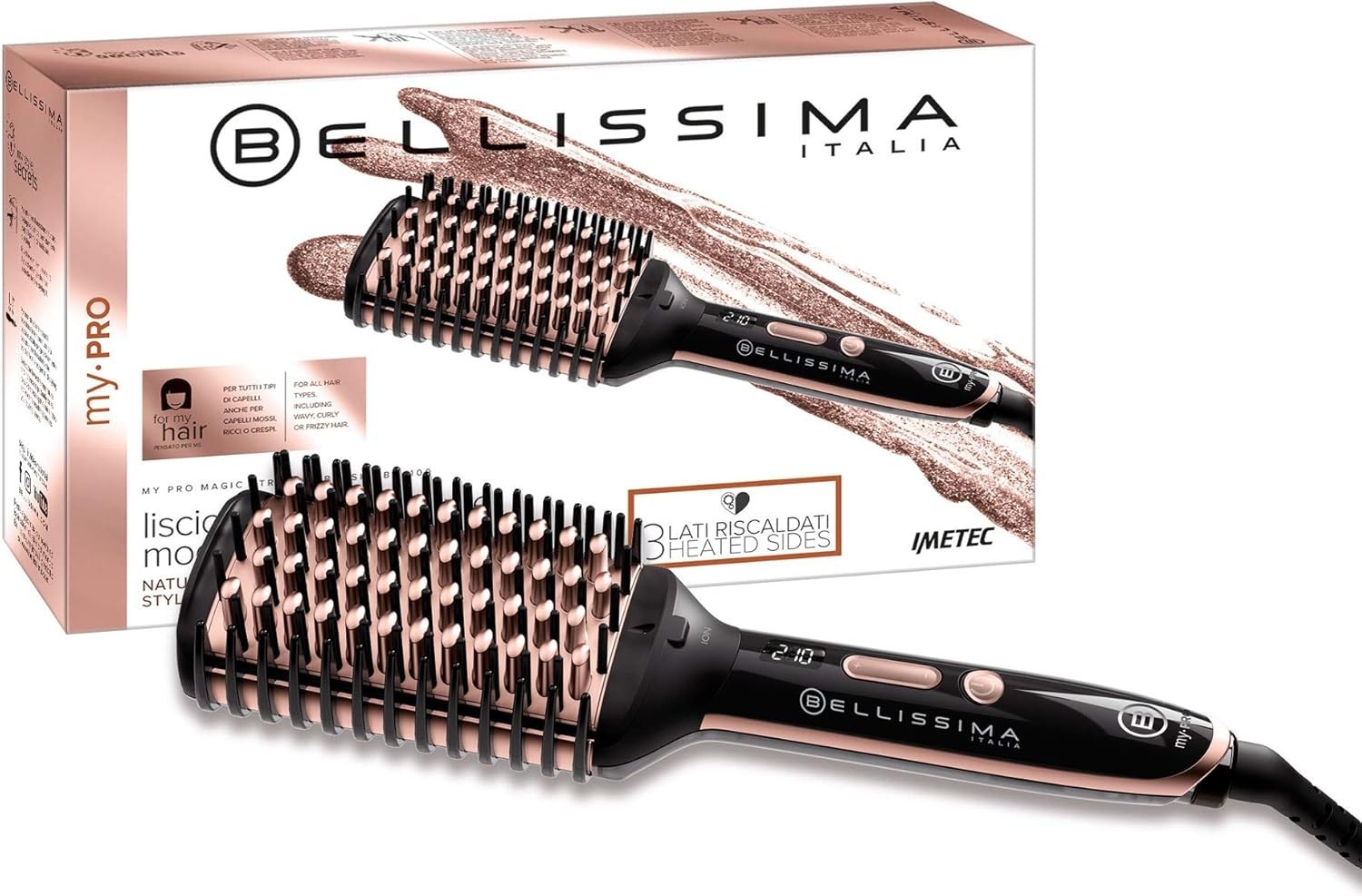 IMETEC BELLISSIMA SPAZZOLA LISCIANTE IONI 210°C PB11 100 MY PRO MAGIC STRAIGHT B