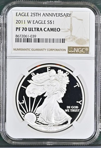 2011 W Proof American Silver Eagle 25th Anniversary NGC PF70 - A345