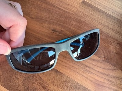 NEW La Tilde Sport Wrap Sunglasses w/ Case   Matte Black/Blue   UV Protection