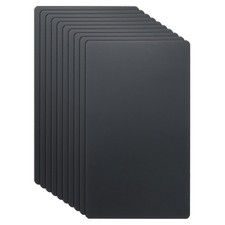 10pcs Metal Business Cards Blanks 3.3x2x0.02 Inch Titanium Laser Engrave Black