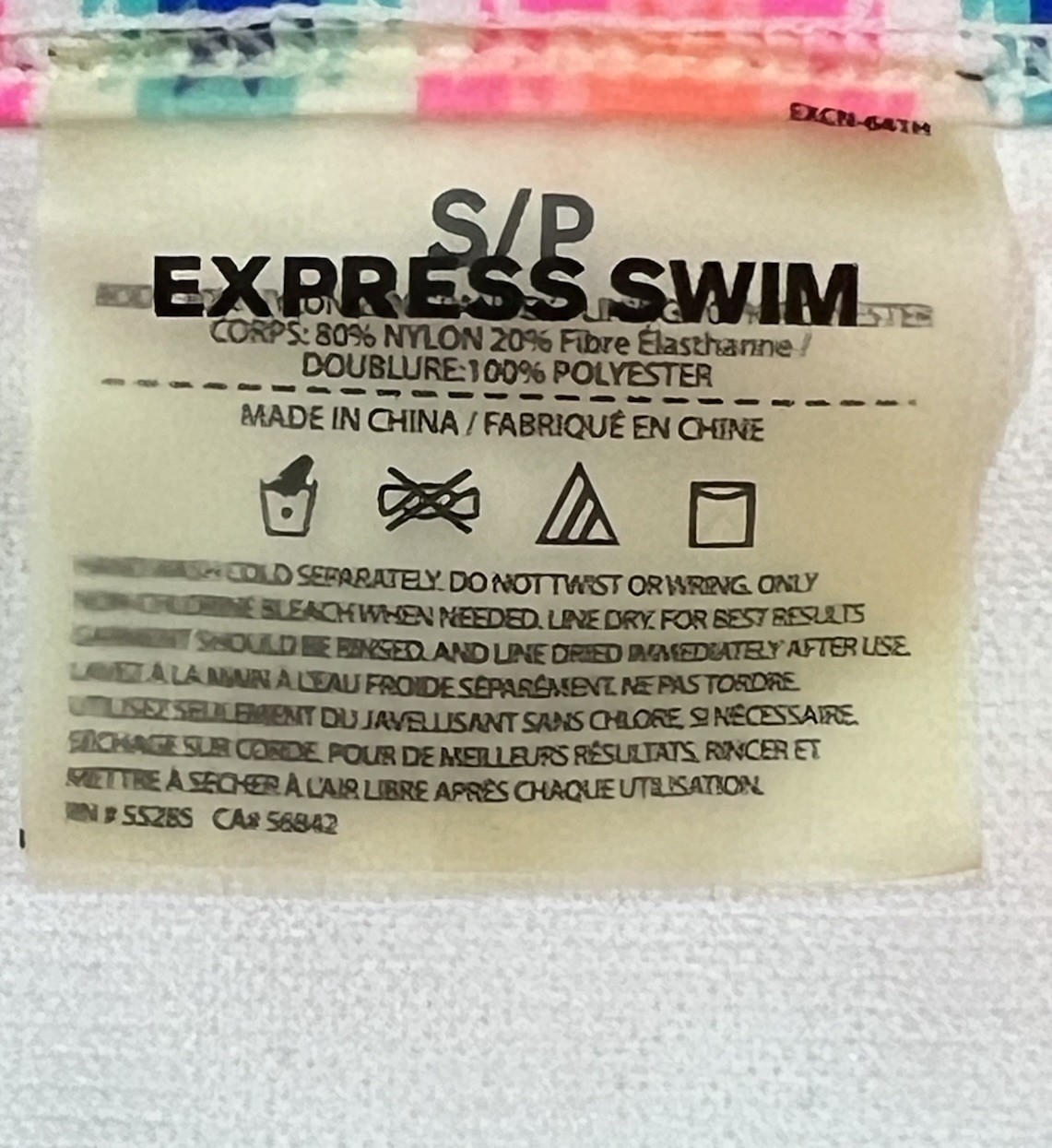 Express Swim String Bikini Bottom ~ Small ~ Blue/… - image 6