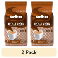 2 pack Lavazza Crema e Aroma Whole Bean Coffee, Medium Roast, 2.2 lb Bag
