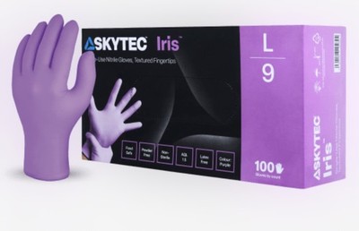 Skytec Iris Nitrilhandschuhe | Puderfrei Lebensmittelecht PSA | Medizinproduktekonform