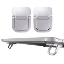 2Pcs Self-Adhesive Keyboard Stand for Desk Adjustable Laptop Riser Feet Aluminum