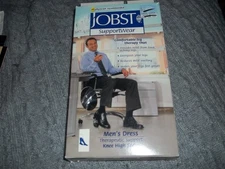  Jobst Men's Brown Dress Socks 8-15 mmHg Compression Stockings Large CT Knee 
