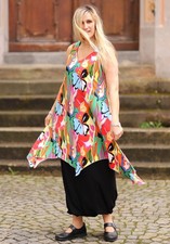 MAGNA - lagenlook TUNIC DRESS size 44 to 58 - floral multicoloured