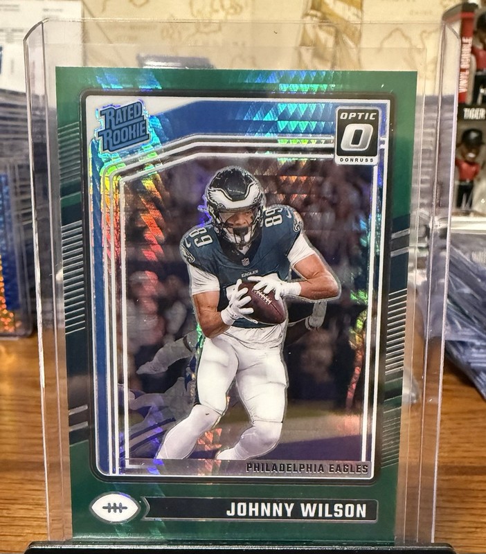 2024 Panini Donruss Optic -  Johnny Wilson #256 Green Hyper Prizm (RC)
