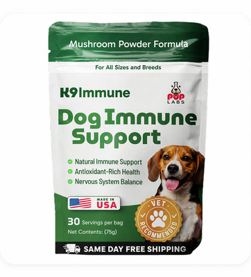 K9 Immune, All-Natural Mushroom Powder for Dogs for Immunity, Digestion & Joints