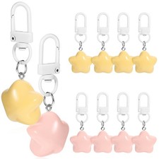 10 Pcs Star Key Charm Purse Charms Keychain Cute Pendant for Bags