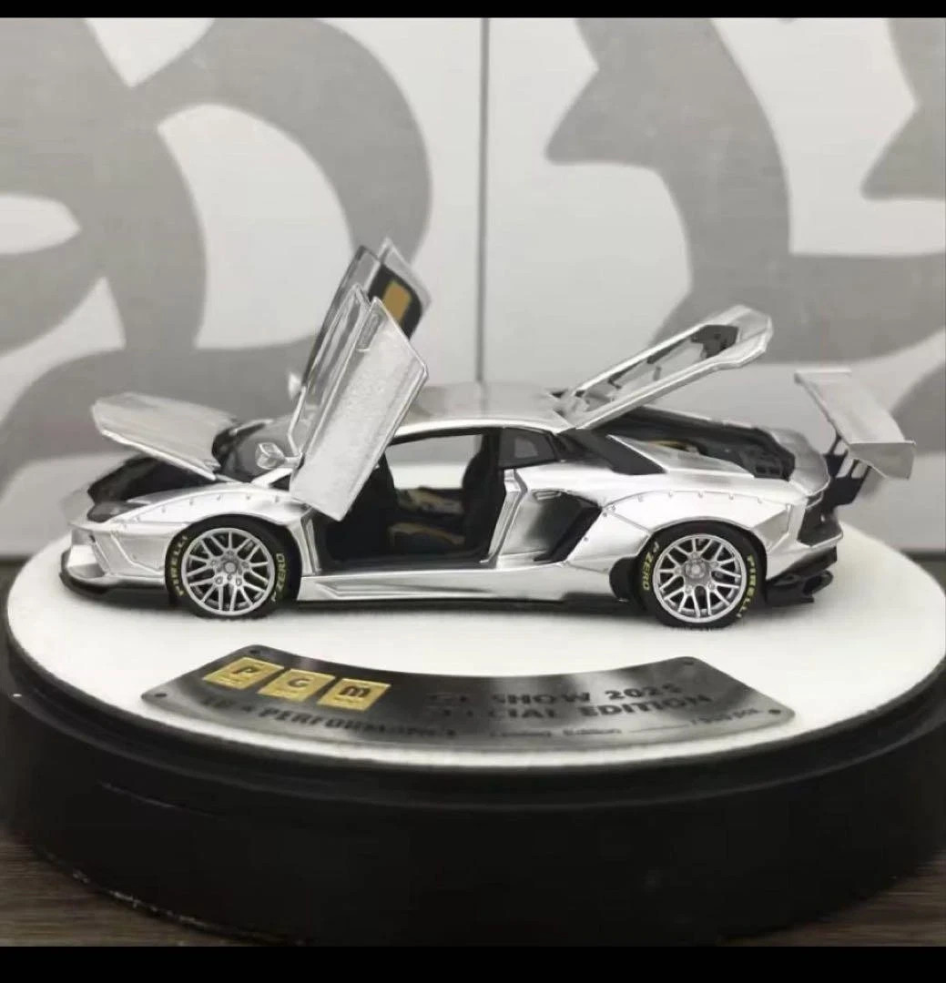 PGM 1:64 LBWK Lamborghini Aventador Grigio Antares 2025 GT SHOW