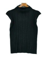 PLEATS PLEASE Issey Miyake High Neck Sleeveless Top Size 4 Black Japan Used