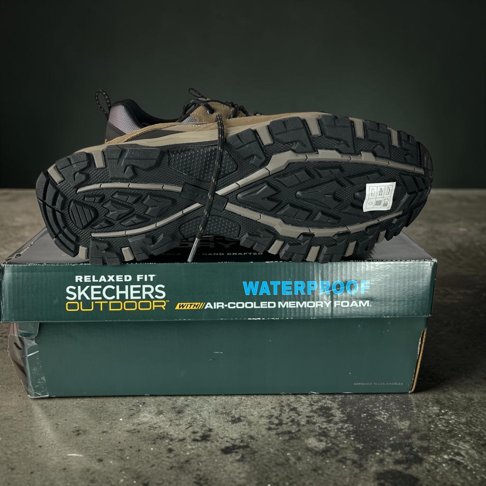 Skechers Men's Waterproof Hiking Shoes, Air-Cooled Comfort, Brown image 5