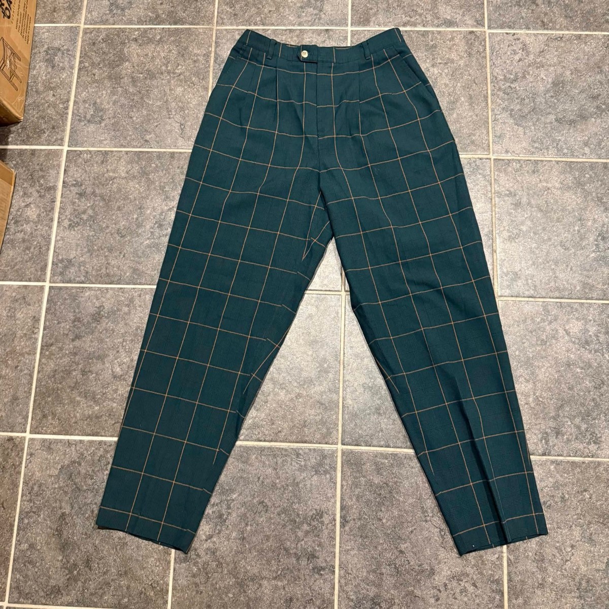 green emerald velvet dress Two-Pocket Dress Pant | Bootcut (Green Plaid)