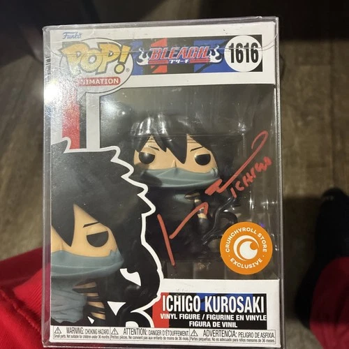 Funko Pop! Bleach Ichigo Kurosaki #1616 Crunchy Signed by Johnny Yong Bosch PSA