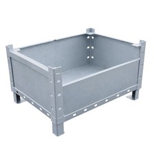 1 x stacking box steel box stacking container 800 x 600 x 500 mm | 2000 kg | hot-dip galvanized