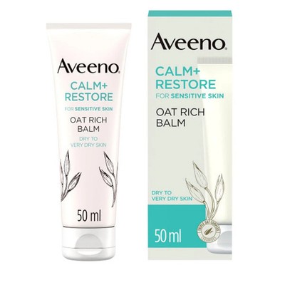 Aveeno Face CalmRestore Rich Oat Moisturising Balm (1x 50ml), 24 Stunden Hydration