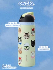 Owala Freesip 32oz Urban Outfitters Exclusive Cat Collage Catwala Bottle 🐈