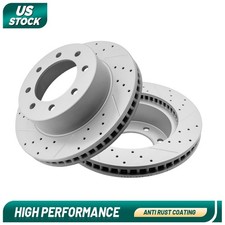 For 2003 04-07 2008 Dodge Ram 2500 3500 1500 Front Drilled Disc Brake Rotors Kit