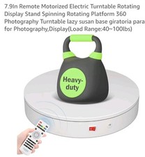 REMOTE MOTORIZED ELECTRIC TURNTABLE ROTATING DISPLAY7.9IN 100LBS LOAD NO MANUAL