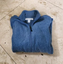Women's Fleece Jacket Zip Down Zip Pockets Amazon Essentials Blue Size S NWT