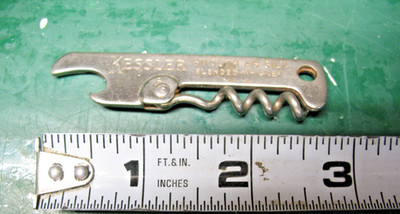 KESSLER BLENDED  WHISKEY  SMOOTH  AS  SILK  KEYCHAIN BOTTLE  OPENER SCREWDRIVER