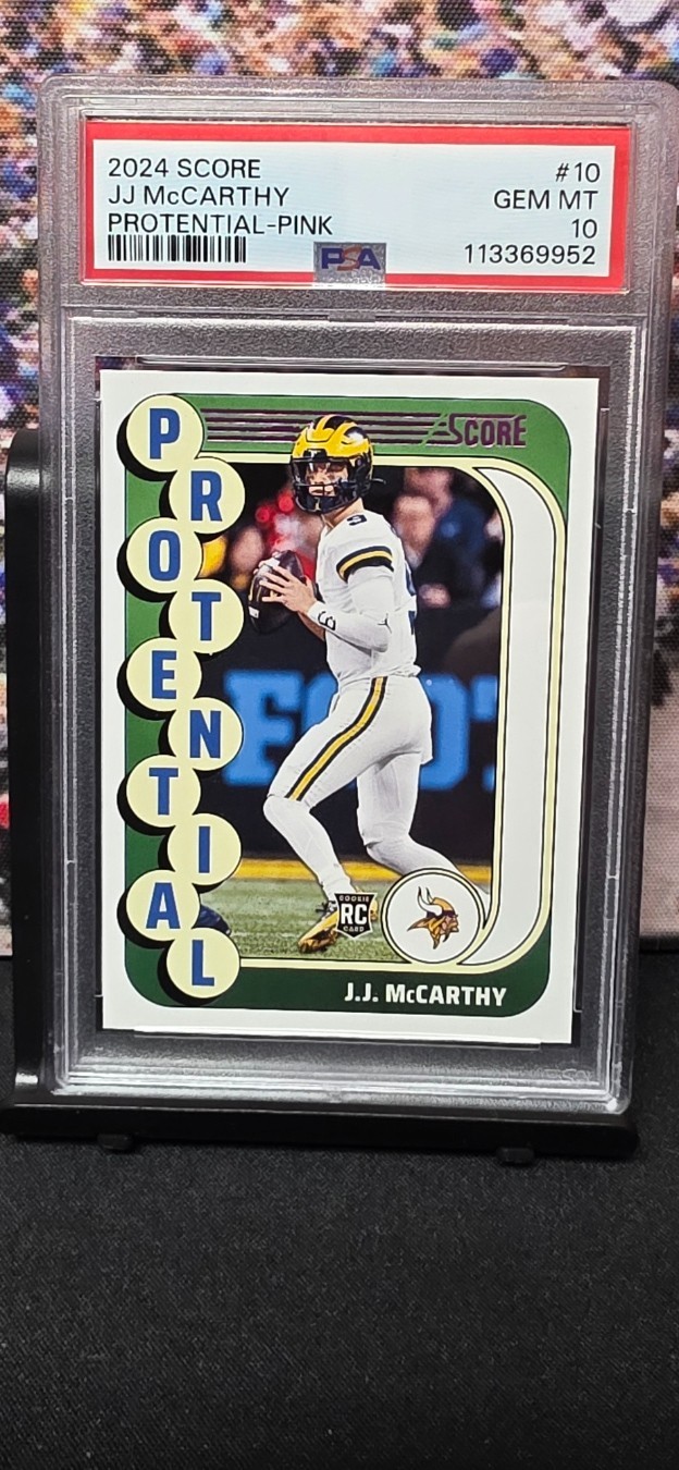 JJ McCarthy Panini Score Protential #10 Pink